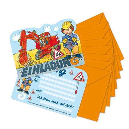Baustelle Einladungs-Stanzkarten-Set Lutz Mauder